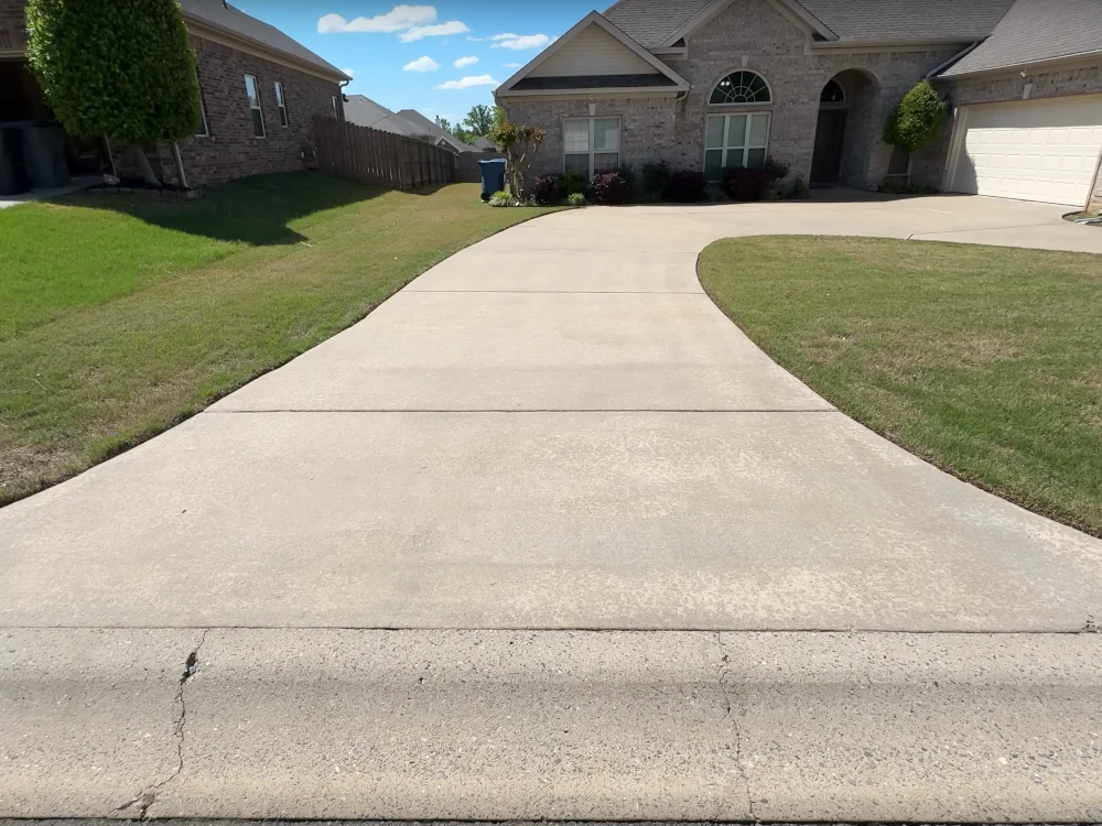 After pressure washing